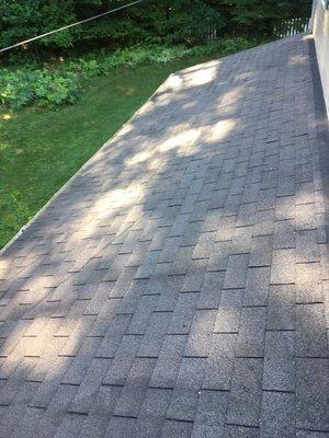 Post roof cleaning