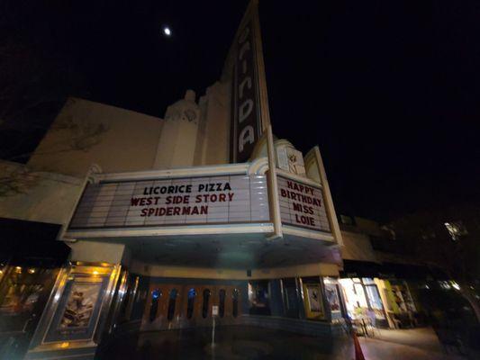 Next to the Orinda Theatre.