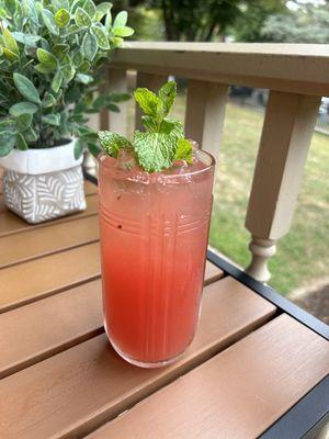 Watermelon mint mocktail - excellent, not too sweet