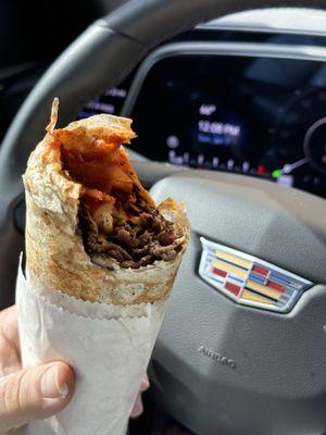 Spicy beef shawarma