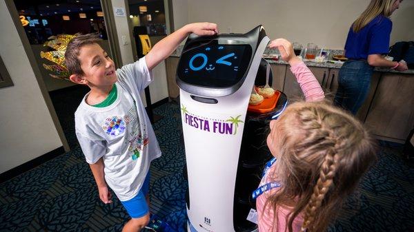 Our food delivery robot named Cheeto!