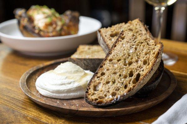 Anadama bread with house made butter