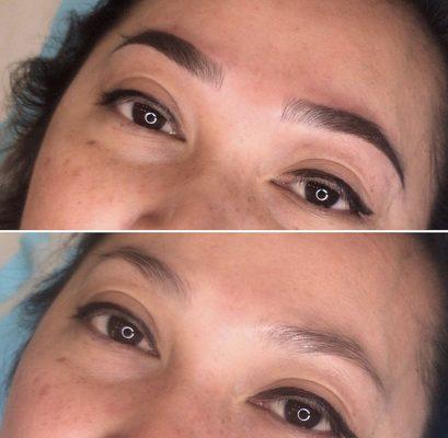 Microbladed brows