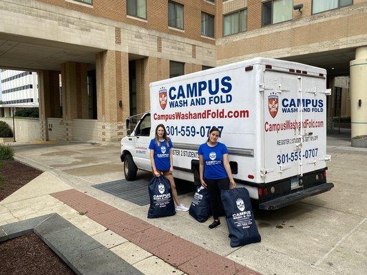 Campus Wash and Fold provides Safe and Sanitized Custom Wash and Fold Laundry Services for Students at 12 University Campuses in DC, MD, VA.