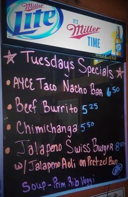 Tuesday Specials