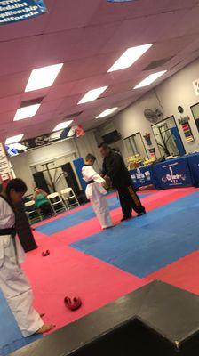 Nephew getting his black belt