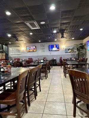 Inside dining area