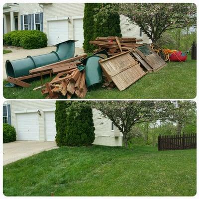 This is a old swing set hauled away..
#junkremoval