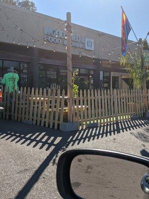 The Wood Shed II has updated adding a patio with trees and picnic tables! If they just had shade!