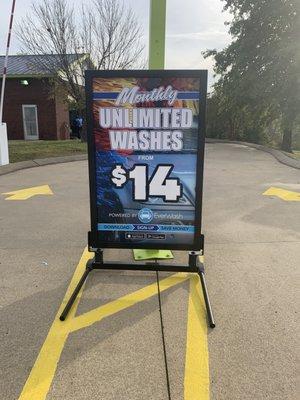 Unlimited washes - Monthly membership