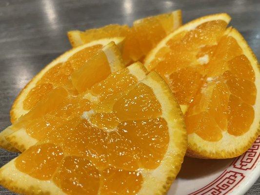 Sliced oranges