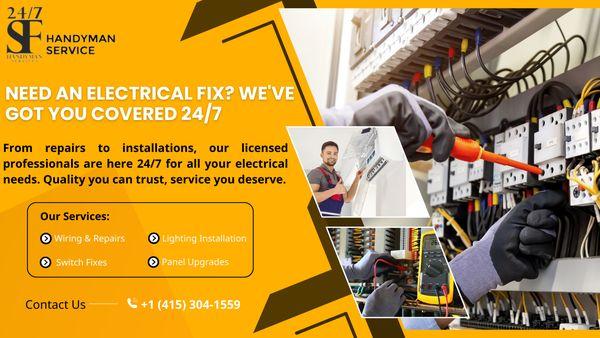 24/7 Handyman, Hauling, Electrical & Plumbing service