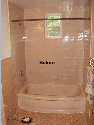 Tub and Tile Refinishing Before Picture