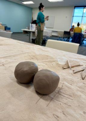 Pottery workshop with Clayworks in the Community Room