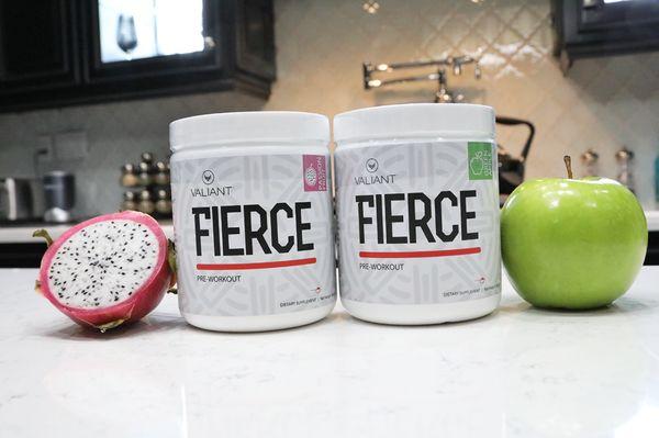 FIERCE is one of the most popular thermogenic pre workouts in Bakersfield. Available in green apple and passion fruit.