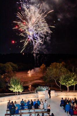 Fireworks display for the wedding.