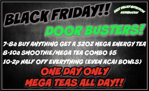 Black Friday Door Busters start at 7 am