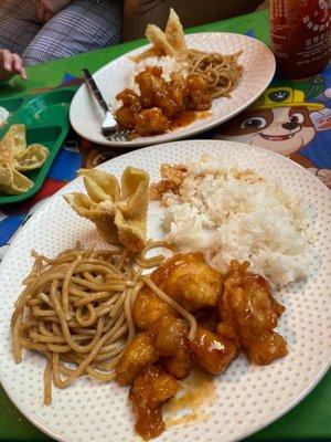 Noodles + C10. Orange Chicken