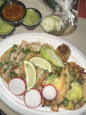 Tacos (pollo and pastor)