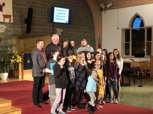 Some of the performers at the 2019 Talent Show of Holy Family.