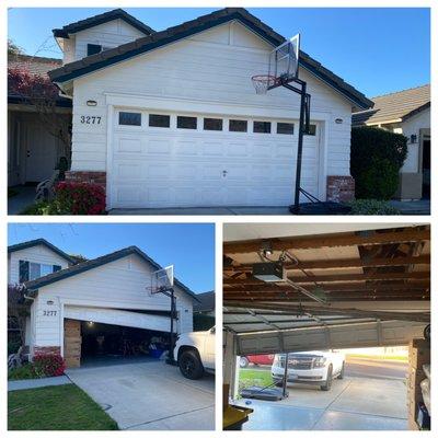 Before/After. Sometimes a door does not need to be replaced and Oscar was able to save this door and at the same time save the customer $.