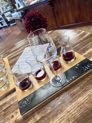 Red flight tasting $10