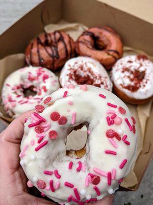 VDay weekend donut box from WNP Bakeshop