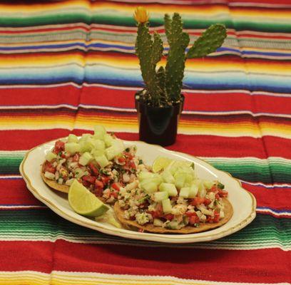 Tostadas de ceviche, always fresh!!