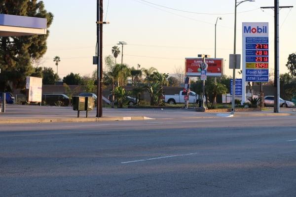 INSIDE THE MOBIL GAS STATION