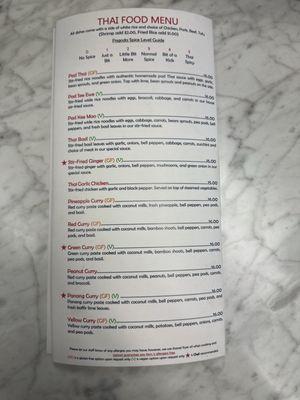 Menu updated