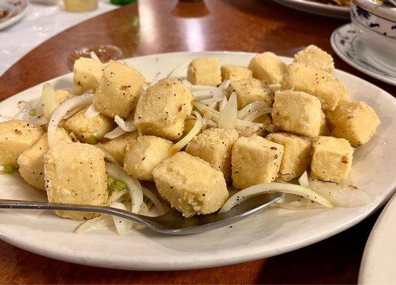 Fried tofu- lightly seasoned