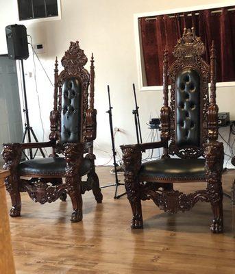 King and queen chairs for rent!