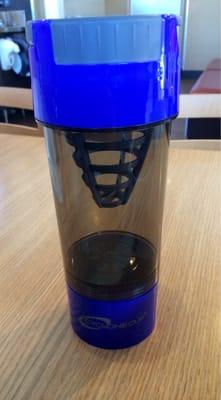 My awesome new Cyclone Cup shaker with storage included for my shake powders!! Great buy and colors!!!