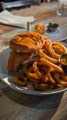 The red snapper sandwich is a hit.