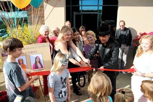 Grand opening ribbon cutting.