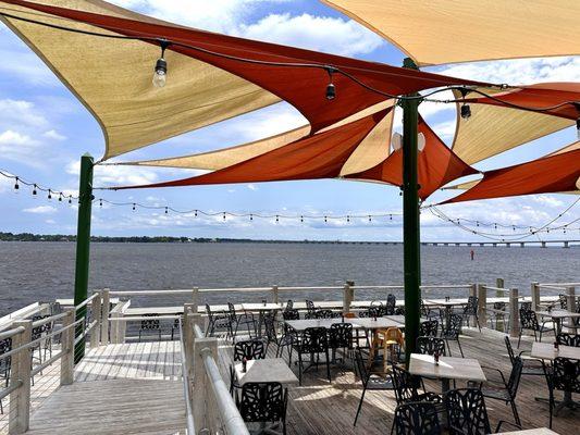 outdoor dining on the Nuese River. Stunning.