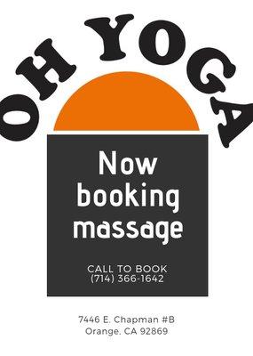 We are excited to now be booking massage!