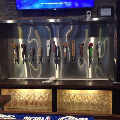 Taps in the bar area.