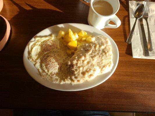 My favorite! Biscuits and gravy! Its soo good! You need to try this restaurant!