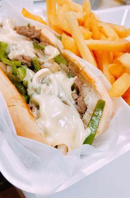 Steak Philly with fries