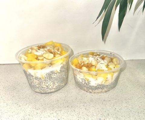 Piña Colada Overnight Oats and Chia Pudding