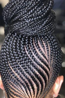 Updo cornrows