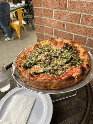 Loaded veggie pie.