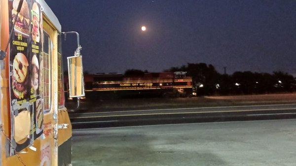 For good tacos follow the full moon and left of the train.