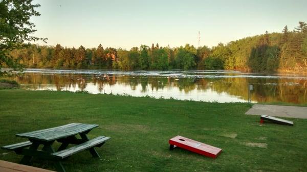 Riverfront seating and more