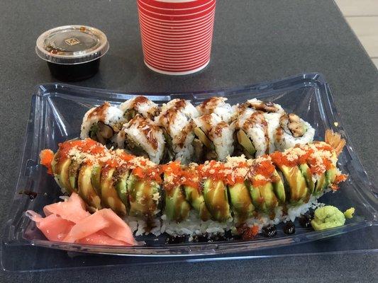 Chicken Teriyaki & Green Dragon Roll