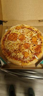 Bubbles on cheese pizza