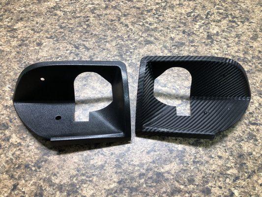 before and after carbon fiber wrap