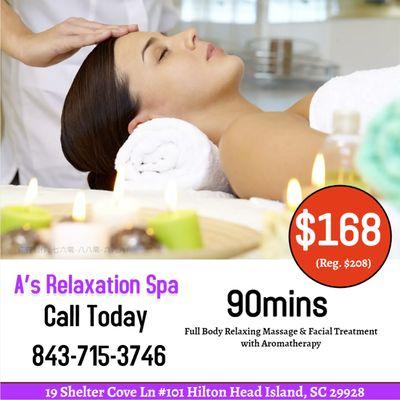 Asian Body Massage helps to relax the entire body, increases circulation of the blood and treats emotion, mind and spirit.