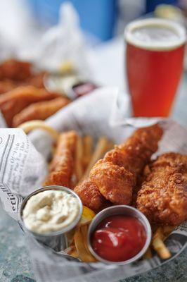 Fish & Chips with Amber Ale